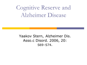 Cognitive Reserve and Alzheimer Disease (Osnat)
