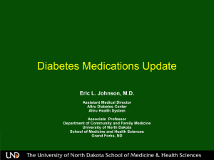 Insulin Management - North Dakota Diabetes Control Program