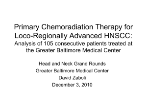 Primary Chemoradiation Therapy with Cisplatin/5
