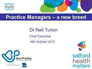 Practice Manager - Salford Health Matters