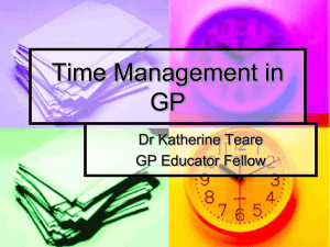 Time Management in GP