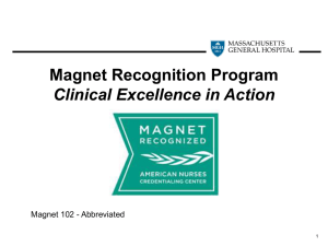 Magnet Recognition Program Clinical Excellence in Action