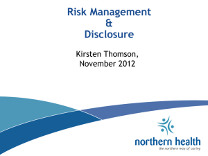 Disclosure - Northern Health