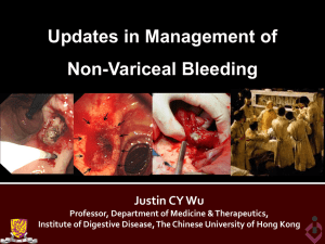 Bleeding peptic ulcer - Hong Kong Society of Endoscopy Nurses