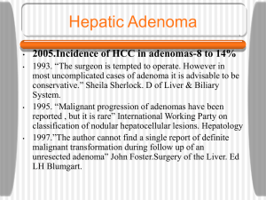 Blendis L.Hepatic Adenoma