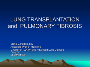 Lung Transplantation - Coalition for Pulmonary Fibrosis