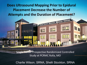 Does Ultrasound Mapping Prior to Epidural Placement