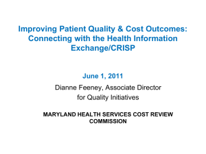 Connecting HIE Quality Case - Health Services Cost Review
