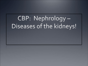 CBP: Nephrology - UBC Critical Care Medicine, Vancouver BC