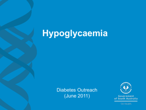 Hypoglycaemia - CHSA Diabetes Service
