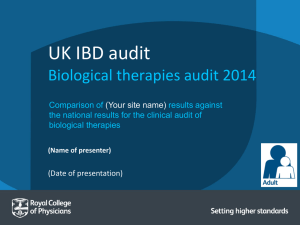 Adult biological therapy audit presentation