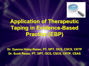 Application of Proprioceptive Taping in Evidence