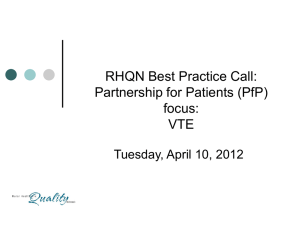 RHQN Best Practice VTE 4.10.12