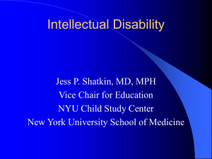 Intellectual Disability - American Academy of Child and Adolescent