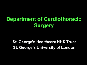 Department of Cardiothoracic Surgery
