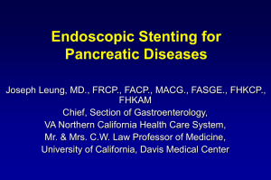 Endoscopic Stenting for Pancreatic Diseases