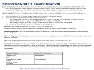 January 2015 Friends and Family Test Report