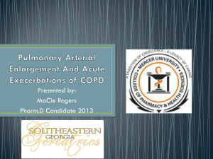 Pulmonary Arterial Enlargement And Acute Exacerbations of COPD