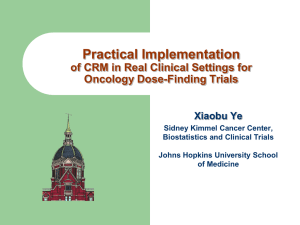 Practical implementation of CRM in real clinical settings for oncology