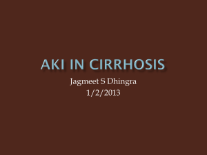 AKI in Cirrhosis by Dr. Dhingra