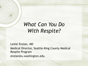 What Can You Do With Respite? - National Health Care for the