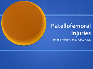 Patellofemoral Injuries