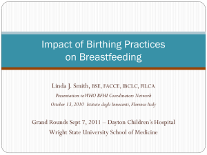 Impact of Birth Practices on Breastfeeding