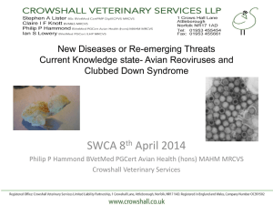 New Diseases or Re-emerging Threats Current Knowledge state