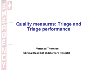 Triage and triage performance