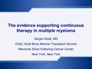 Continuous treatment in multiple myeloma – the future