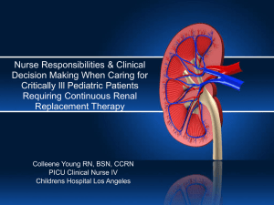 05 CRRT PPT LECTURE - Pediatric Continuous Renal
