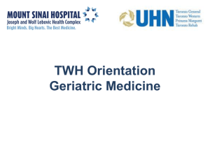 TWH Orientation - Mount Sinai Hospital