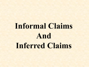 Informal and Inferred Claims