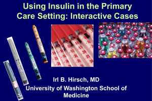 INSULIN FOR THE INTERNIST