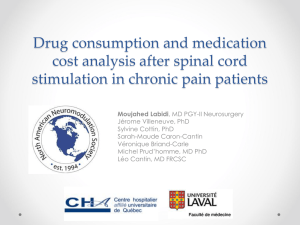 Drug consumption and medication cost analysis after spinal cord