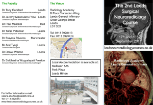 Leeds 1st Surgical Neuroradiology course