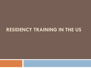 Residency Training in the US - University of Alberta Medical