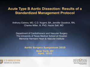 Acute Type B Aortic Dissection: Results of a Standardized