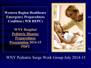 WNY Pediatric Planning Steps For Hospitals