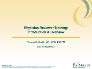 Physician Reviewer Training: Introduction & Overview