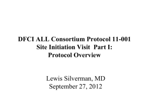 Protocol 11-001 - DFCI/ALL Consortium