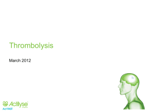 Thrombolysis - Stroke Forum