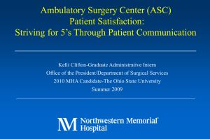 EP35EO-E - Patient Satisfaction Initiatives in Ambulatory Surgery
