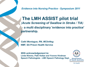 Acute Screening of Swallow in Stroke / TIA