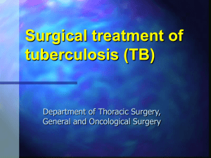 Surgical treatment of tuberculosis
