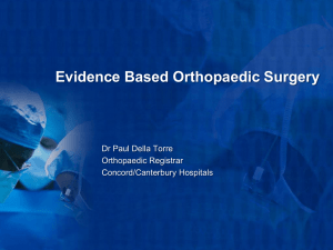 Evidence Based Orthopaedic Surgery