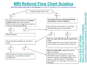 MSK MRI referral criteria - NHS Tayside