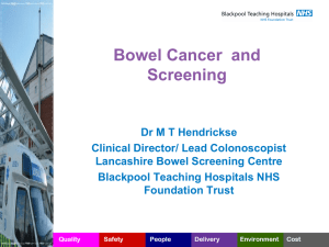 Bowel cancer screening - Blackpool, Fylde and Wyre Hospitals NHS