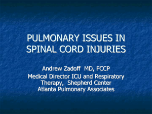 pulmonary issues in spinal cord injuries