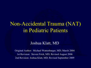 Non-Accidental Trauma (NAT) in Pediatric Patients